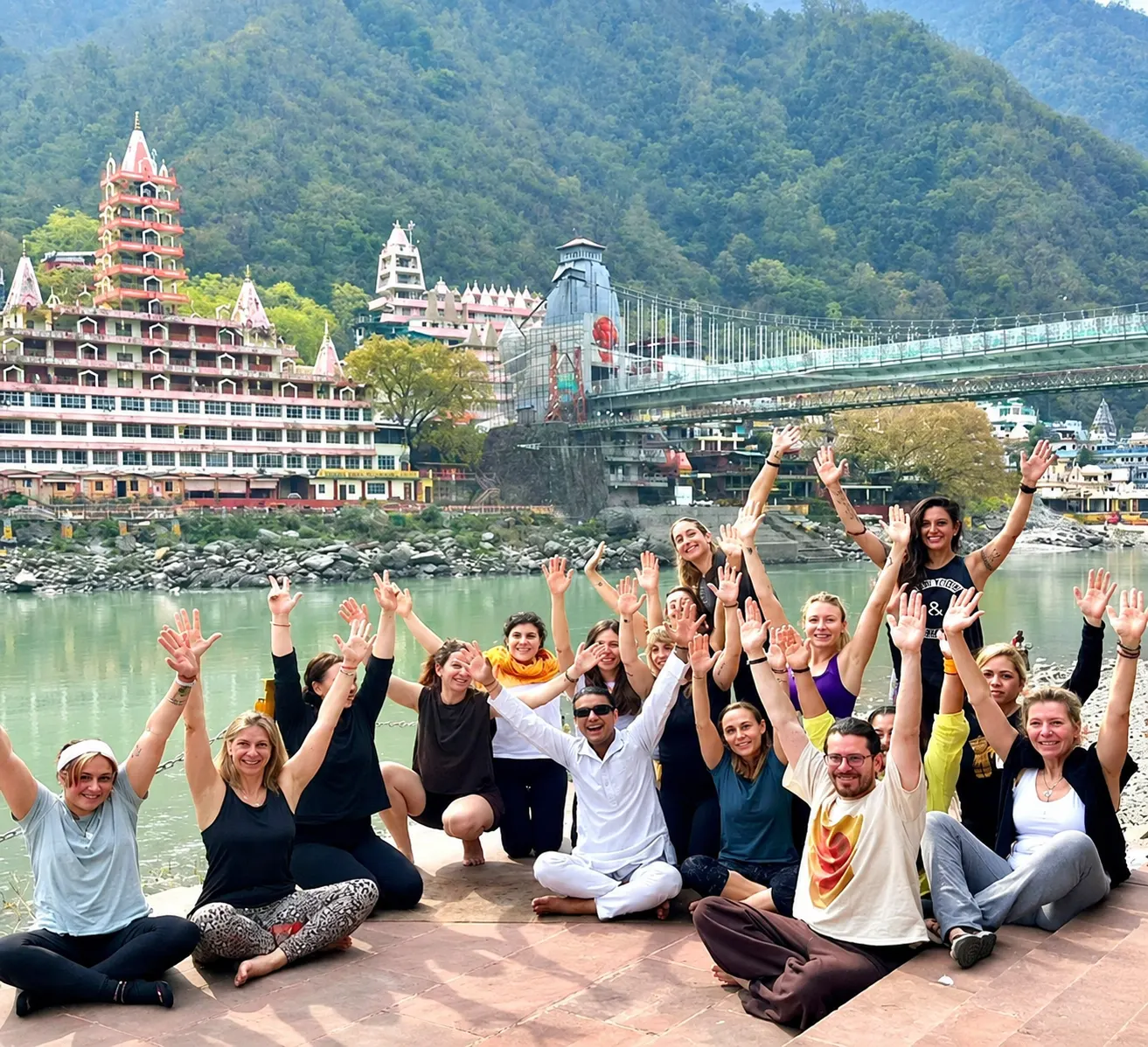 200 Hour Kundalini Yoga TTC Group Practice in Rishikesh